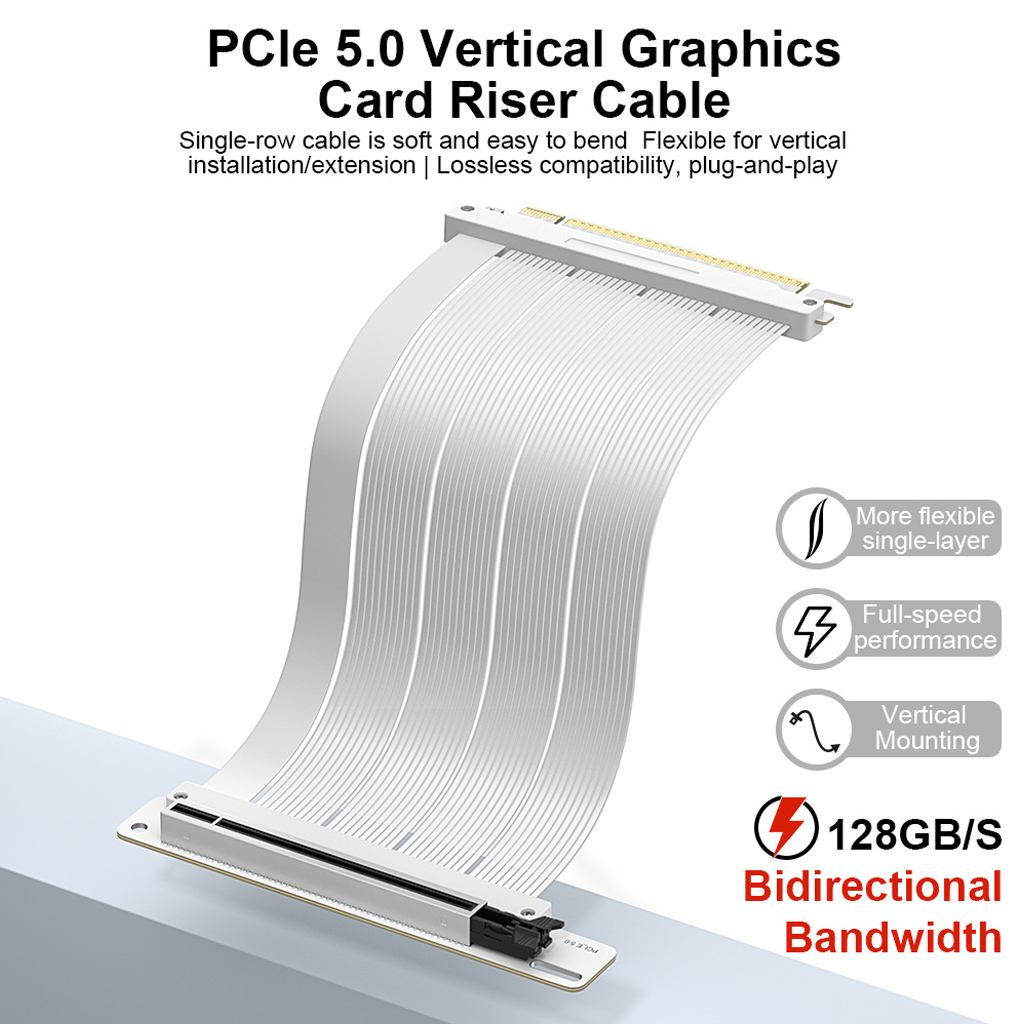 PCI‑E 5.0 X16 GPU Riser Cable  - Pcie 5.0 Gpu Riser Cable recension och pris