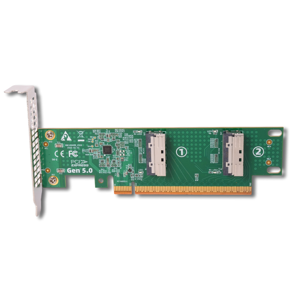 PCI-e 5.0 X16 To Dual MCIO 8i  - Pcie 5.0 Gpu Riser Cable recension och pris